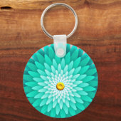 Blauwe bloem Mandala-68566 Sleutelhanger (Achterkant)