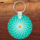 Blauwe bloem Mandala-68566 Sleutelhanger (Voorkant)