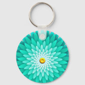 Blauwe bloem Mandala-68566 Sleutelhanger (Achterkant)