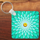 Blauwe bloem Mandala-68566 Sleutelhanger (Voorkant)