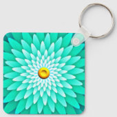 Blauwe bloem Mandala-68566 Sleutelhanger (Achterkant)