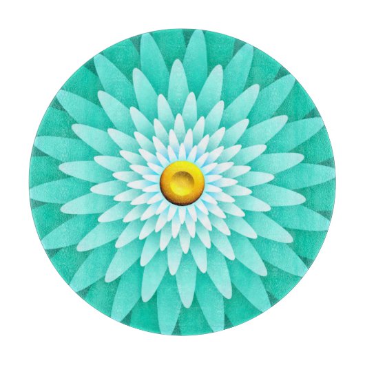 Blauwe bloem Mandala-68566 Snijplank (Voorkant)