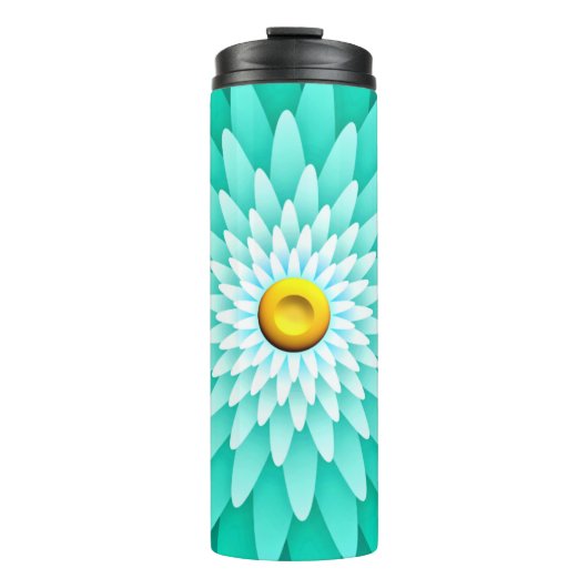 Blauwe bloem Mandala-68566 Thermosbeker (Voorkant)