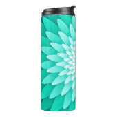 Blauwe bloem Mandala-68566 Thermosbeker (Gedraaid links)