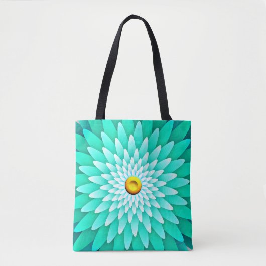 Blauwe bloem Mandala-68566 Tote Bag (Voorkant)