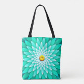 Blauwe bloem Mandala-68566 Tote Bag (Achterkant)