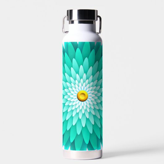 Blauwe bloem Mandala-68566 Waterfles (Voorkant)