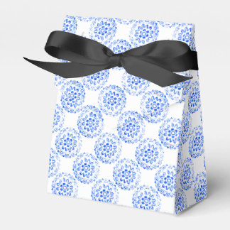 Blauwe Bloem Mandalas Ronde Motief Design 2 + toev Bedankdoosjes