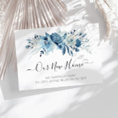 blauwe bloem - mededeling kaart