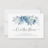 blauwe bloem - mededeling kaart (Voorkant)