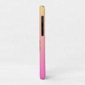 Blauwe Bloem met roze achtergrond Case-Mate iPhone Case (Achterkant/links)