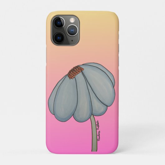 Blauwe Bloem met roze achtergrond Case-Mate iPhone Case (Achterkant)