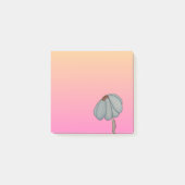Blauwe Bloem met Roze Achtergrond Post-it® Notes (Voorkant)