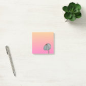 Blauwe Bloem met Roze Achtergrond Post-it® Notes (Kantoor)