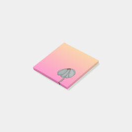 Blauwe Bloem met Roze Achtergrond Post-it® Notes