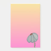 Blauwe Bloem met Roze Achtergrond Post-it® Notes (Voorkant)