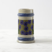 Blauwe bloem met stengel display bierpul (Center)