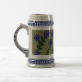 Blauwe bloem met stengel display bierpul (Links)