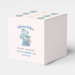 Blauwe Bloem Mixer Favor Doos Bedankdoosjes