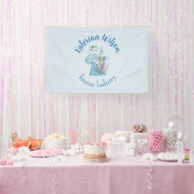 Blauwe Bloem Mixer Klein Bakkerij Logo Merk