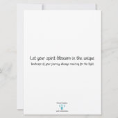 Blauwe bloem | Moderne pixels | Bloei waar geplant (Achterkant)