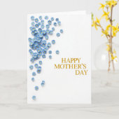 Blauwe Bloem Moederdag Berichtkaart Kaart (Gele Bloem)