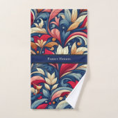 Blauwe Bloem Morris kunst Bad Handdoek (Handdoek)