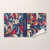 Blauwe Bloem Morris kunst Bad Handdoek (Handdoek)