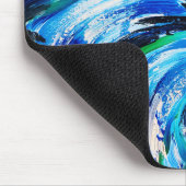 Blauwe bloem muismat (Hoek)