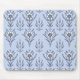 Blauwe bloem muismat