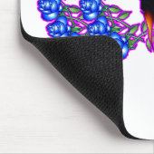 Blauwe bloem muismat (Hoek)