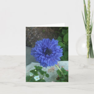 Blauwe bloem notecard kaart