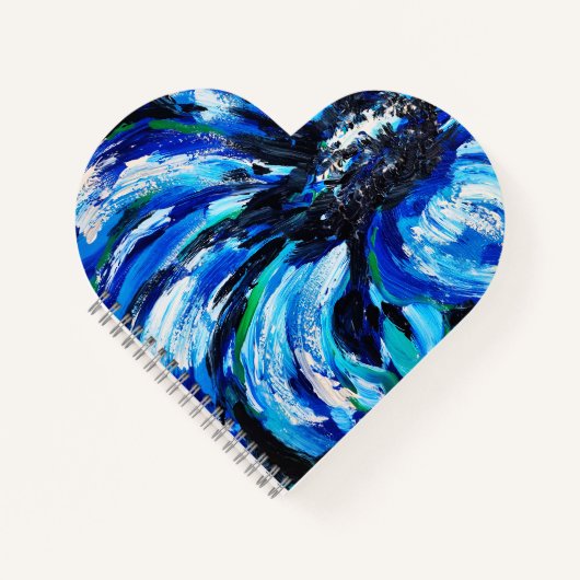 Blauwe bloem notitieboek (Voorkant)