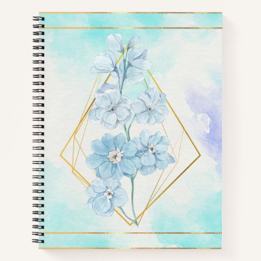Blauwe bloem notitieboek (Voorkant)