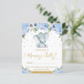 Blauwe Bloem Olifant Hoe Groot is Mama's Buik Spel (Staand voorkant)