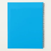 Blauwe Bloem ontwerp Planner (Achterkant)