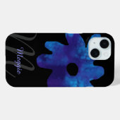 blauwe bloem op maat Case-Mate iPhone case (Achterkant (horizontaal))