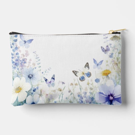 Blauwe bloem op maat etui (Achterkant)