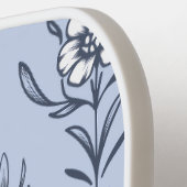 Blauwe bloem pickleball paddle (Links Detail)