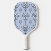 Blauwe bloem pickleball paddle (Voorkant)