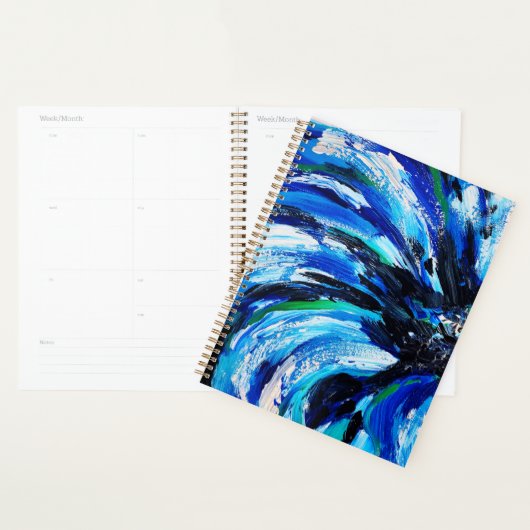 Blauwe bloem planner (Display)