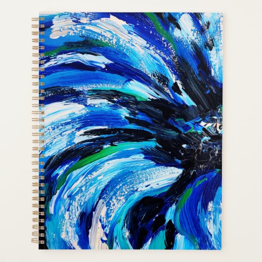 Blauwe bloem planner (Voorkant)