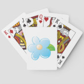 Blauwe Bloem Pokerkaarten (Achterkant)