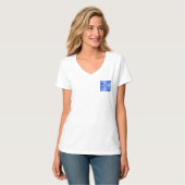 Blauwe Bloem Polo Shirt (Voorkant volledig)