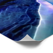 Blauwe bloem poster (Hoek)