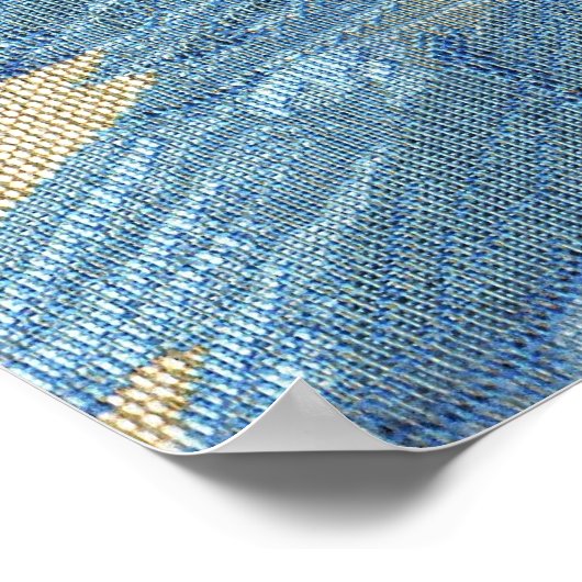 blauwe bloem poster (Hoek)