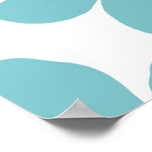 Blauwe bloem poster (Hoek)