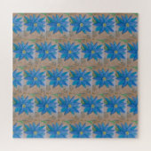 Blauwe bloem puzzel (Horizontaal)