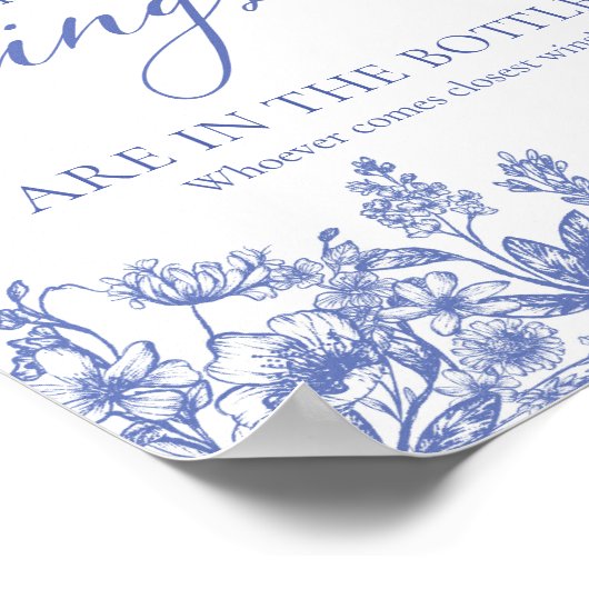  blauwe bloem raad hoeveel spelbrekers poster (Hoek)