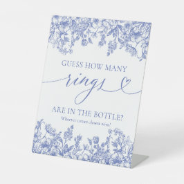  blauwe bloem raad hoeveel spelbrekers reclamebord met voetstuk